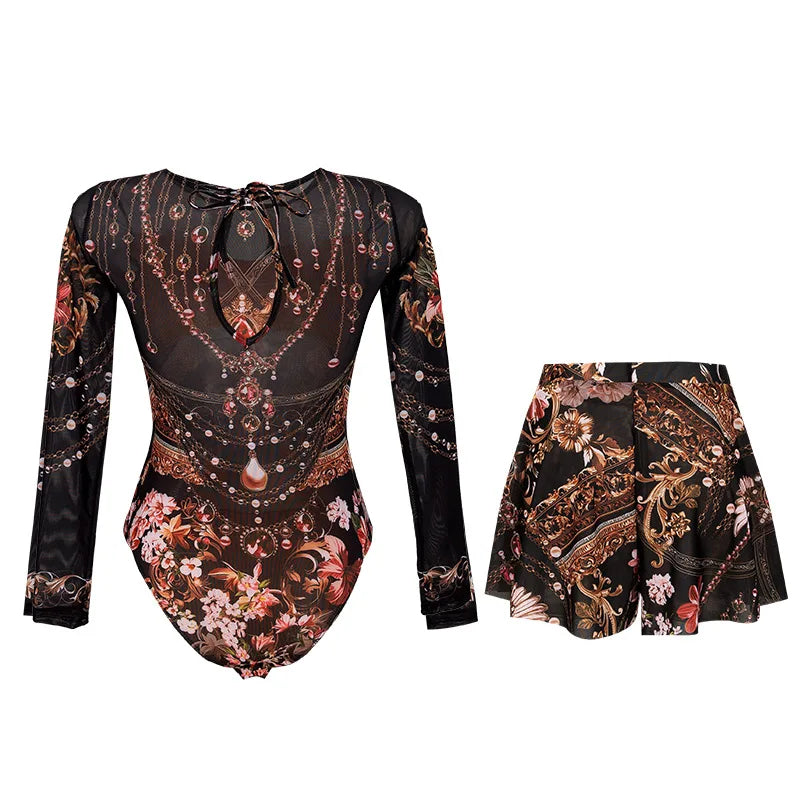 New Long Sleeve Swimsuit Women Swimwear 2026 Sexy Bikinis Female Biquini Patchwork Swimming Suits Surf Bodysuit Beachwear