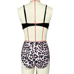 Push Up Bikini Leopard Swimsuit Women Sexy Solid Swimwear Female Floral Bathing Suit Ruched Beachwear XL High Waist Bikini 2026