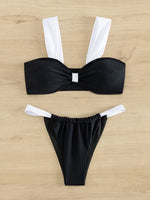2026 Solid Thong Brazilian Bikinis Swimwear Women SwimsuitBlack White Bikini Set Bathing Suit Female Summer Beach Wear Biquini