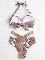 Sexy Push Up Bikinis 2026 Women High Waist Swimsuit Solid Halter Swimwear Female Bathing Suit Swimming Summer Beachwear XXL