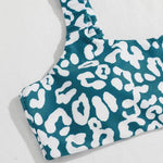 2 Pcs/Set Lady Swimwear Set Leopard Print Quick Dry Women Bathing Suit Slim Fit Wireless Summer Bikini Set For Beach