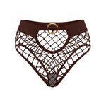 New Style Mesh Sexy Women's Panties Solid Color Mid High Waist Fishnet Lingerie Ladies Hollow Out Transparent Elasticity Briefs