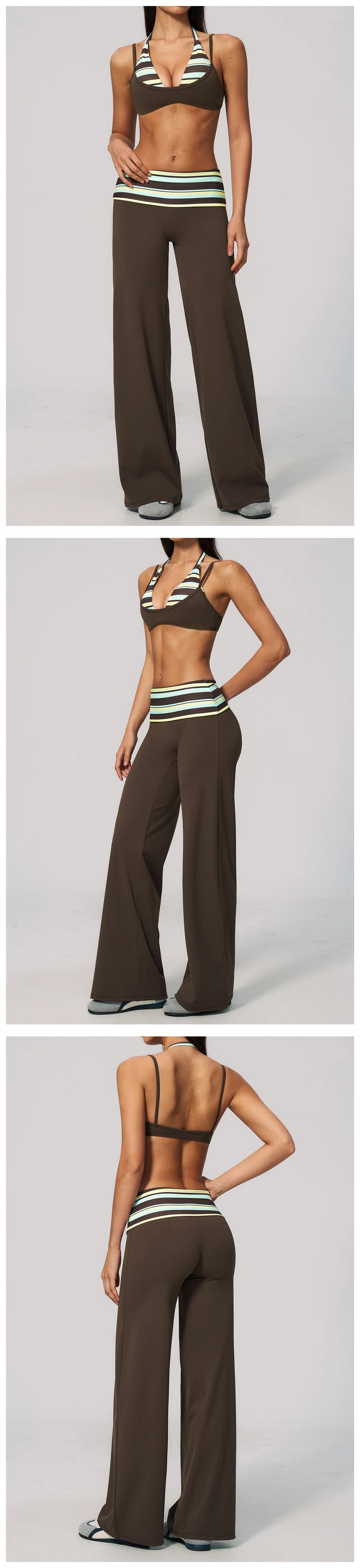 Yoga Set 2PCS Fitness Set Women's Tracksuit Sports Outfits Workout Clothes Female Running Capri Pants Gym Suit Athletic Wear