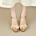 Women Sandals Fashion High Heel Sandals Luxury Banquet Party Dress Sandal Summer Open-toe Women High Heel Sandals