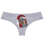 Cute Cartoon Christmas Dog Print Thong Sexy Low Rise Women's G-string Loose Fit T-back Seamless Invisible Female T-pants