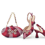 Doershow Lastest Italian Design Fashion Style Ladies Shoes with Matching Bag Set 2026 Nigerian Shoes and Bag Set! HO1-1