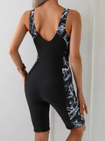Sexy Black Blue Sleeveless Swimsuit One Piece Sports Athletic Swimwear Bodysuits Women Biquini Training Bathing Suits Boyleg