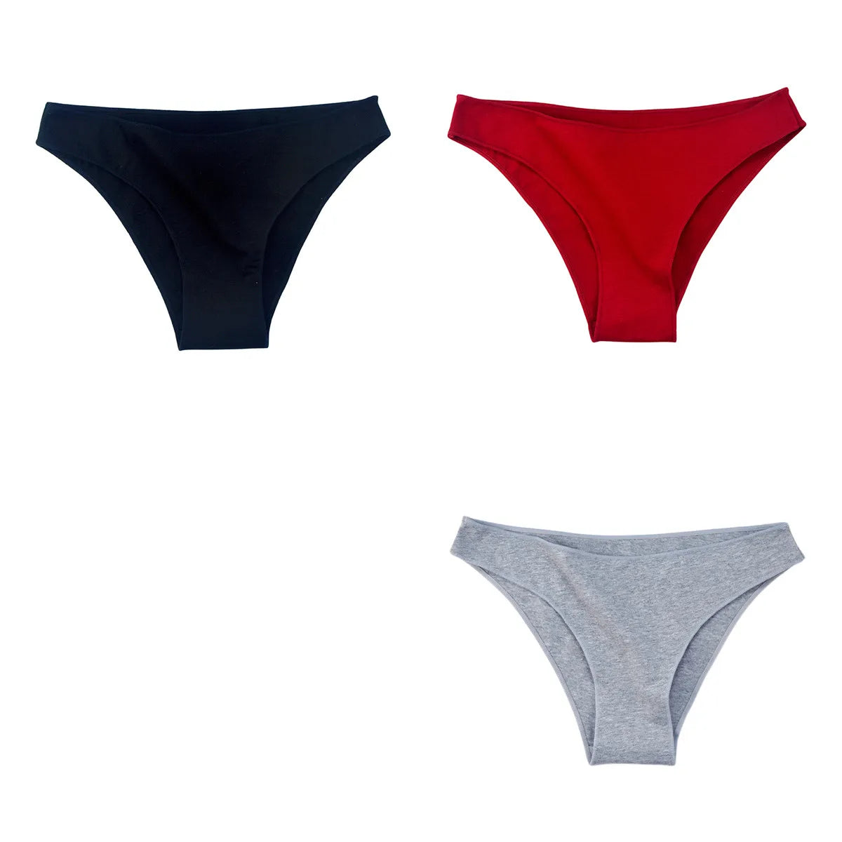 3Pcs/Set Women's Cotton Briefs Underwear Female Underpants Low Rise Underwear Sexy Lingerie Soft High Cut Panties