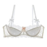 MOYISU French Romantic Lace Comfortable Breathable セクシー Tushy Slim Bra Collection Pure Desire Girls Push Beautiful Underwear SET