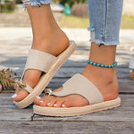 Clip Toe Slippers Square Toe Sandals Flip Flops Casual Shoes Summer New 2026 Fashion Beach