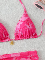 Halter Triangle String Bikinis 2026 Women Sexy Printed Swimsuit 3 Pieces Swimwear Female Bathers Bathing Swimming Swim Suit