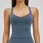 Sexy Fitness Yoga Bra Workout Top Gym Underwear Push Up High Strength Sports Bra Athletic Sport Bra Women Backless Yoga Crop Top