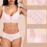 Women's Seamless Bra 3/4 Cup Thin Molded Cup Bra Thin Flattering Plus-size Soft Support Push-up and Comfortable Breathable Bra