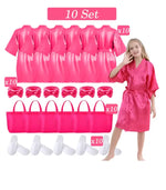 6-15 Set Muti Colors Spa Party Robe for Girls Kids Birthday Party Supplies Favors Spa Day Robes Gowns Sleepover Pyjama Party