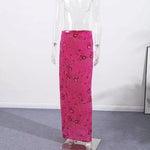 Sexy Beading Sequined Long Skirt Women Solid Low Waist Slim Straight Skirts Female Summer Lady Chic Beach Vacation Clothes JO6M