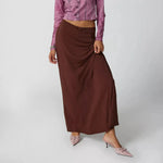 Women Casual Spring Summer Long Skirts Solid Color Fashion Straight Skirts Elegant Loose Y2k Outfits For Female Streetwear