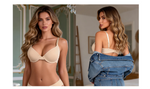 White Swim Fabric Underwire Bra for Women Plus Size Lightly Padded Adjustable Straps 4 Hook Closure Everyday Bra