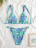 2025 Brazilian Thong Bikinis Strappy Swimsuit Women Sexy Printed Swimwear Female Bathers Swimming Bathing Swimming Swim Suit