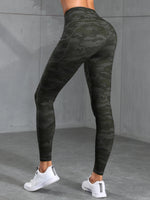 Camouflage Pockets High Waist Women Gym Leggings Casual Elastic Outdoors Pants High Street Style Workout Running Pants