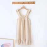 2026 New Women's Summer Cotton Yarn, Pure Cotton Suspender Sleepwear Loose Medium to Long Sweet and Cute Long Skirt Home Wear