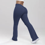 TOUREG High Waisted Yoga Pants Women V-Shaped Back Flare Leggings Butt Lifting Sports Trousers for Fitness Running