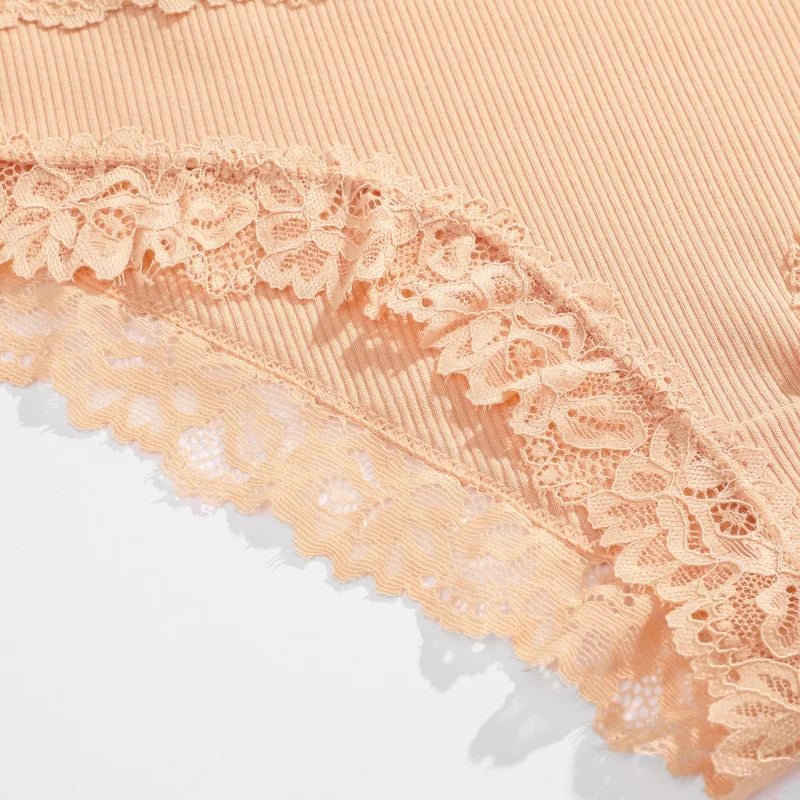 5PCS/Set Women Cotton Panties Sexy Lace Low Waist Briefs Stretch Comfortable Ladies Underwear Soft Breathable Intimate Lingerie