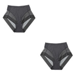 2Pcs/Set Women High Rise Briefs Panties Tummy Control Underwear Hip Shaping Sheer Mesh Panel Shapewear Sexy Lingerie S-3XL