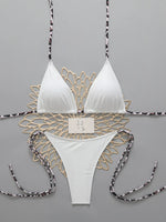 Halter Triangle String Bikinis 2026 Women Sexy Swimsuit Solid Brazilian Swimwear Female Bathers Bathing Swimming Swim Suit