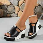 Summer Women's Slippers Thick Bottom Wedge Flip Flops Ladies High Heeled Casual Sandals