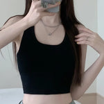 Sexy Bras Women Crop Top Seamless Underwear Hollow Back Cross Strap Sports Bra Without Steel Ring Female Fitness Top