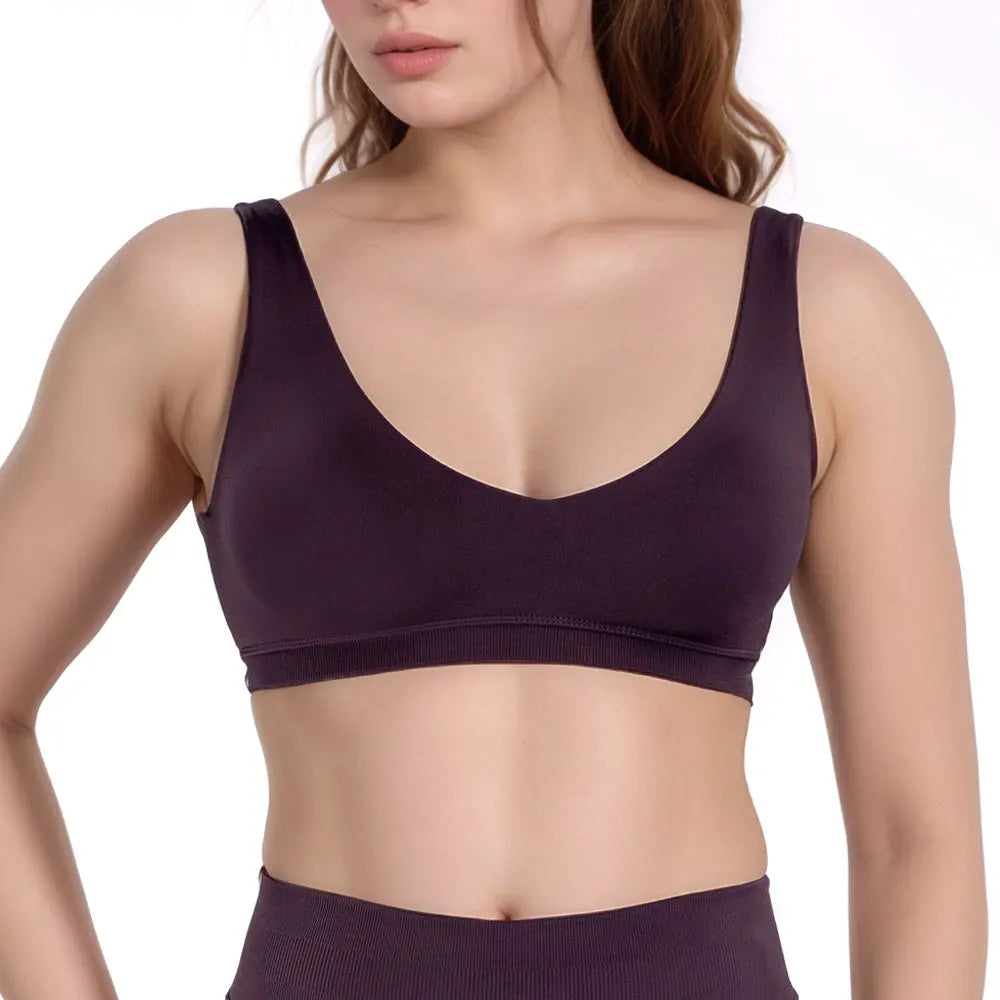 Scoop Back Sports Bra Women Shockproof Training Gym Bras Running Fitness Breathable Top Sports Vest High Impact Yoga Bras Woman