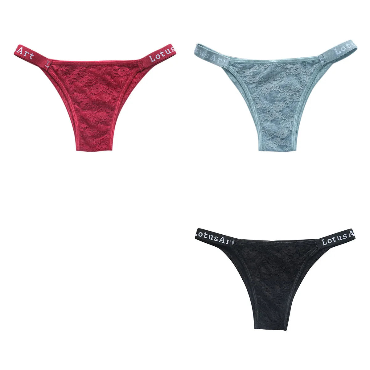3PCS/Set Women Lace Panties Sexy Brazilian Panties Female Underpant Low Waist Panty Girls Underwear Fashion Intimates