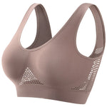 Women Mesh Panel Seamless Tank Bra Sports Wireless U Back V-Neck Vest Style Bralette Sexy Lingerie Multi Colors Intimates S-5XL