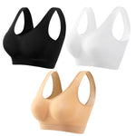 3PCS/Set Seamless Bras For Women Unwired Brassiere No Pads Crop Top Soft Sports Tank Bras Solid Color Female Sexy Lingerie Vest