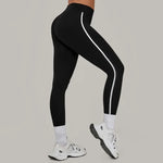 Women High Waist Yoga Pants Leggings - Seamless Color Block Fast-Dry Breathable Gym Running Fitness Tights Butt Lifting Effect