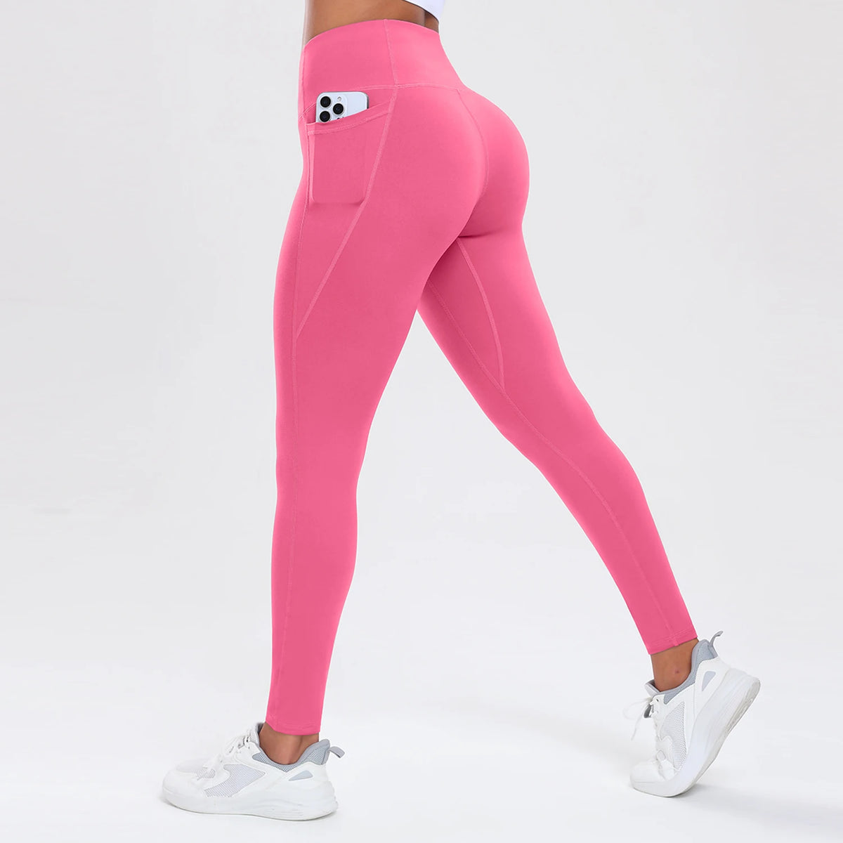 Women Butt Lifting Fitness Leggings With Pockets Tummy Control Sports Pant High Waist Fitness Tights Gym Clothing Sportswer