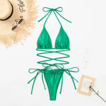 Sexy Micro Bikini 2025 Criss Cross Swimwear Bandage Woman Swimsuit Female Thong Bikinis Set 2 Piece Women Bathing Suit Beachwear