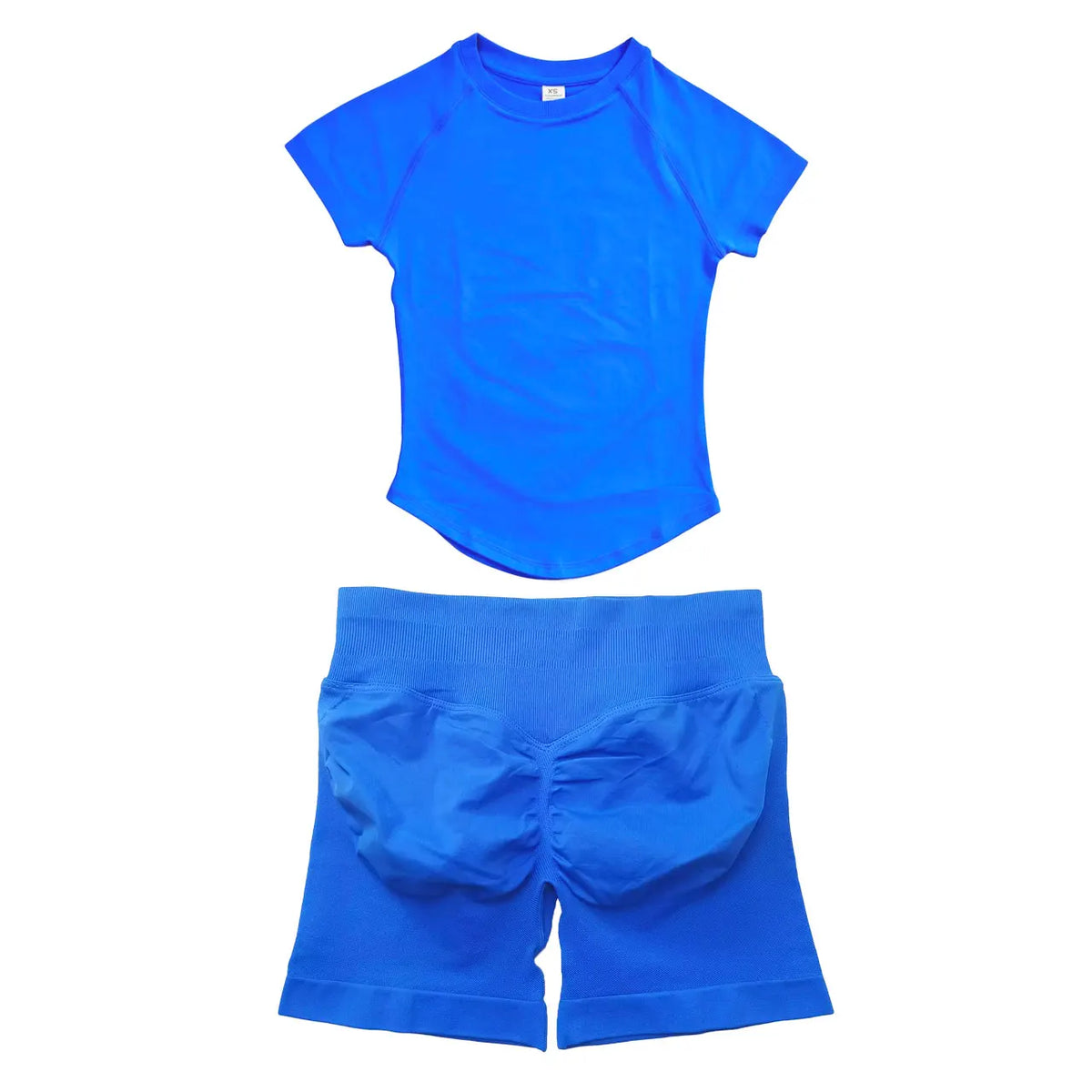NCLAGEN Women Sportwear 2 Piece Set Short Sleeve Top And Shorts 4.5" Fitness Seamless Suit Yoga Gym Clothes Workout Sport Outfit