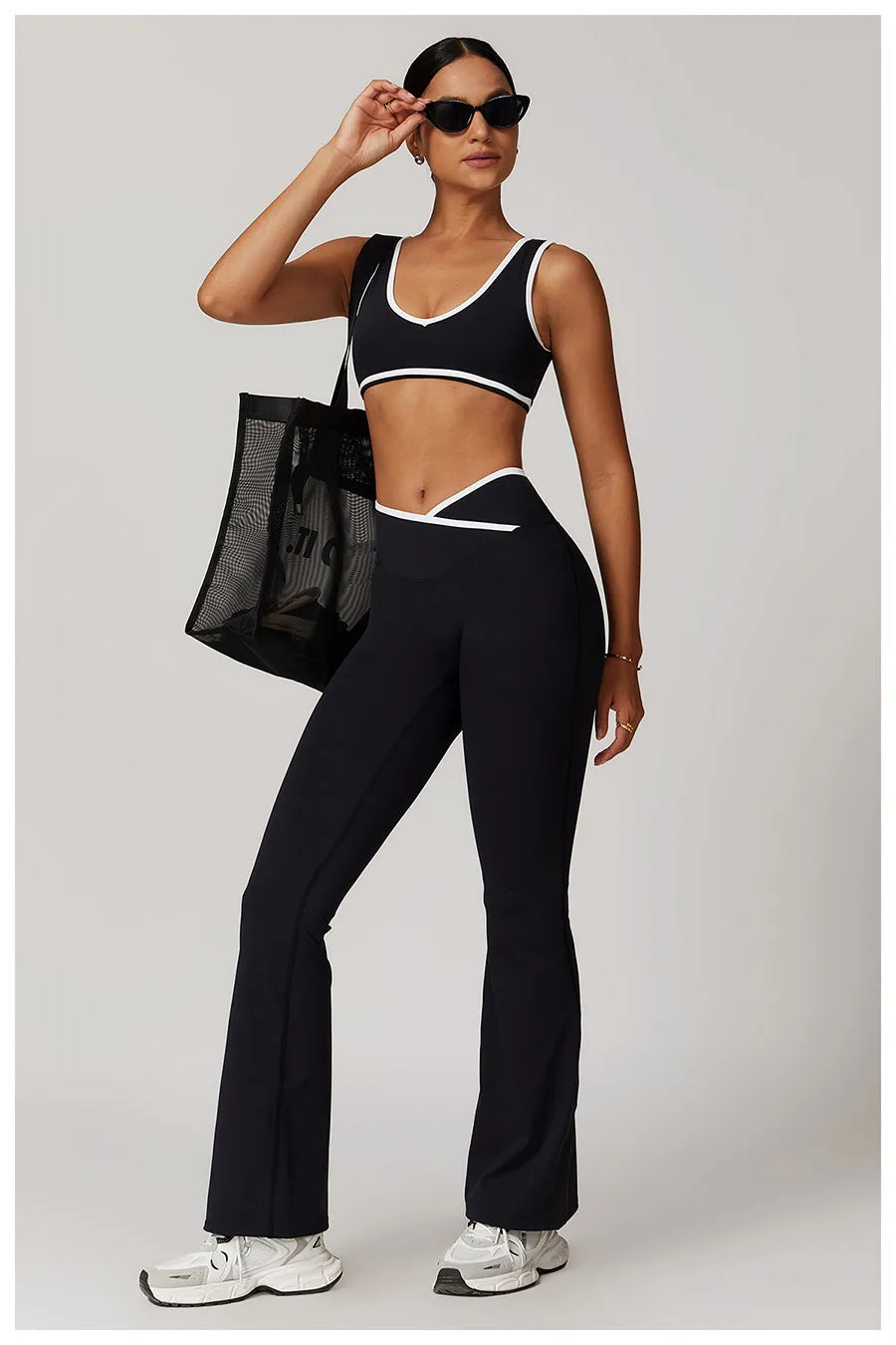 Yoga Set2 Pieces Workout Outfits Fitness Sportswear Gym Tracksuit High Waist Leggings Sports Bra Athletic Wear Women Clothes