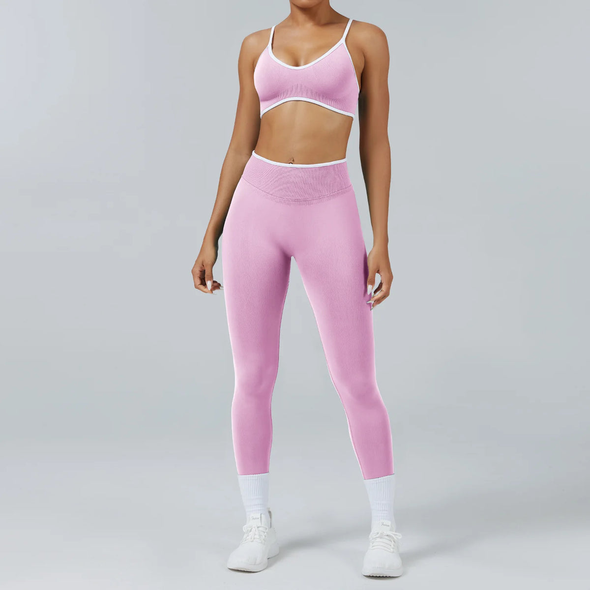 2PCS Yoga Suit Seamless Sports Set Gym Outfits Women Tracksuit Running Workout Clothes Sports Bra Athletic Wear Yoga Clothing