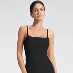 NCLAGEN GYM Tank Top With Built In Bra women's Yoga clothingrunning Square Neck fitness vest beautiful back sports Workout