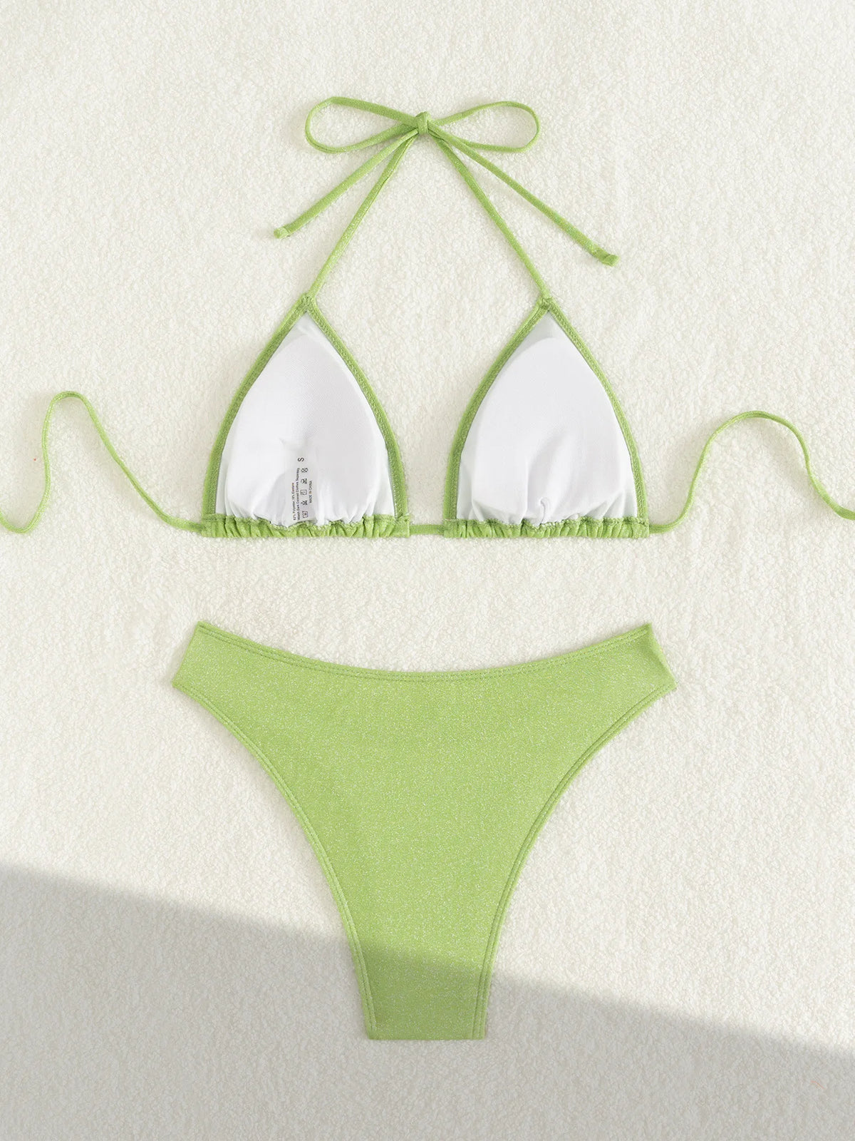 New Sexy Shell Thong Bikinis 2025 Swimsuits Women's Swimwear Female Beach Swim Wear Bathing Suits Brazilian Bikini Set Green