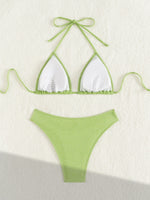 New Sexy Shell Thong Bikinis 2025 Swimsuits Women's Swimwear Female Beach Swim Wear Bathing Suits Brazilian Bikini Set Green