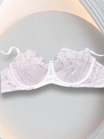 sheer and embroidery sexy Minimizer Bras for Women Large Bust Full Coverage Lace Plus Size Bra with no padding underwire