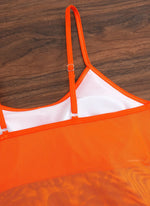 Summer Swimwear for Women Tankini Sets Swimsuit Vintage Padded Mesh Bathing Suit Print Beachwear Female Women's Swim Wear 2025
