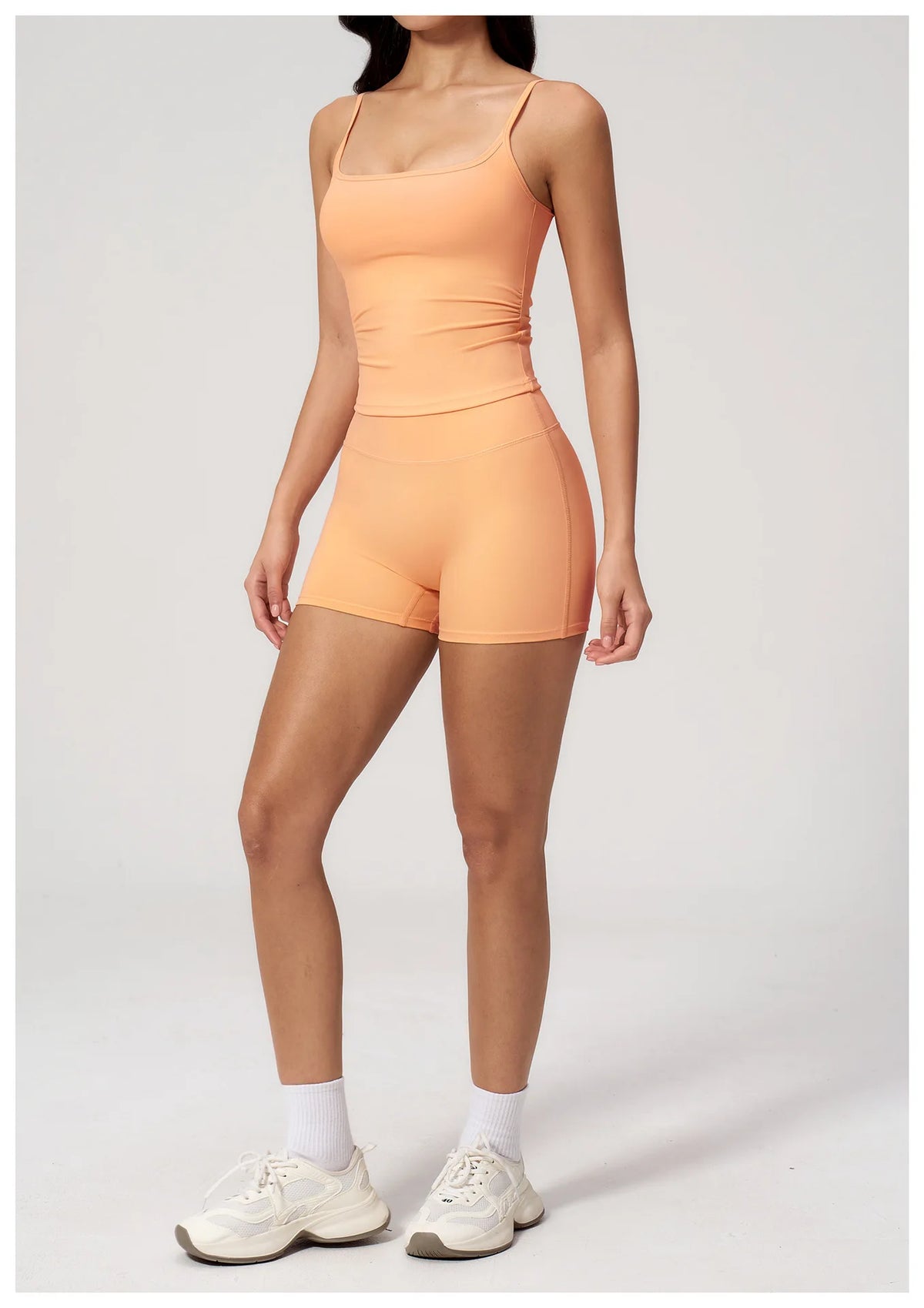 2 Piece Shaved Yoga Sets Women Hip Lifting Shorts Fitness Suit Outdoor Leisure Running Slimming Sports Vest Workout Tracksuit