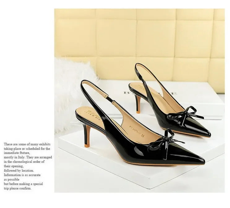 2026 Latest Light Luxury Style Women's Casual High Heel Sandals Summer Exquisite Pointed Shallow Mouth Fine Heel Modern Sandals