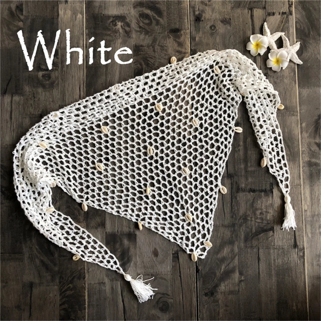 7 Colors Hollow Out Crochet Knitted Sarong Pareo Beach Cover Up Cover-ups Beach Dress Beach Wear Beachwear Female Women V7010