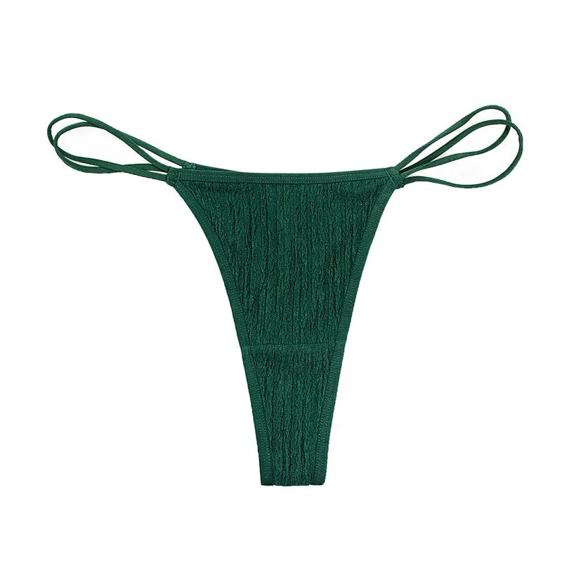 Low Waist Traceless Briefs Double Layered Thin Waistband Panties Comfortable Solid Color Sexy Cotton Sports Fitness Thong 2025