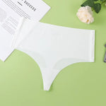 1Pc Women G-string Panties Seamless Thongs Female High Waist Underpants Summer Soft Panties Sexy Lingerie Comfy Thin Underwear